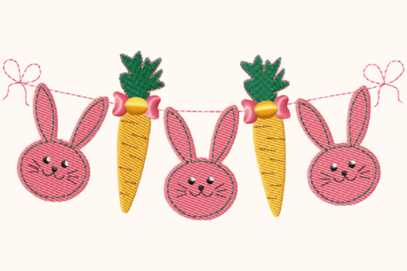 Easter Garland Three Bunnies Review