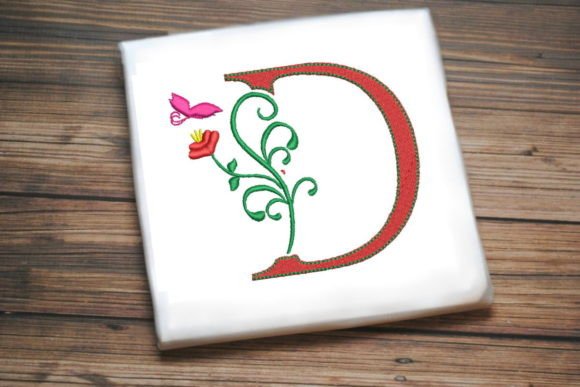 Review: Floral Letter D with Butterfly for Apparel