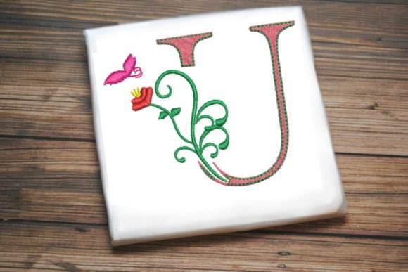 Review: Floral Letter U with Butterfly for Apparel
