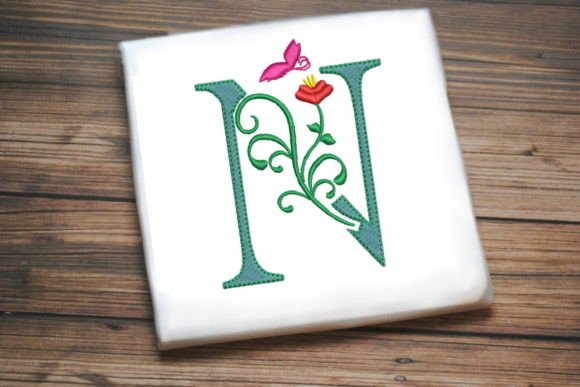 Reviewing the Floral Letter N with Butterfly Design